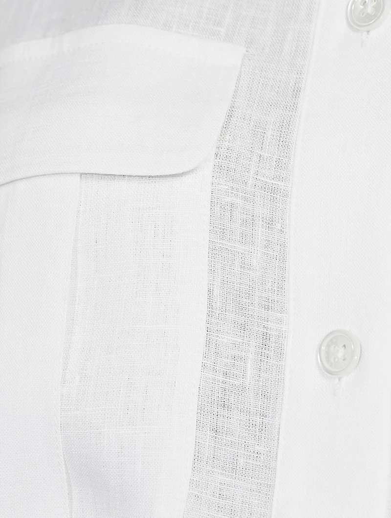 Camila Sleeveless Linen Shirt