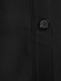 Drawstring Midi Skirt With Side Buttons