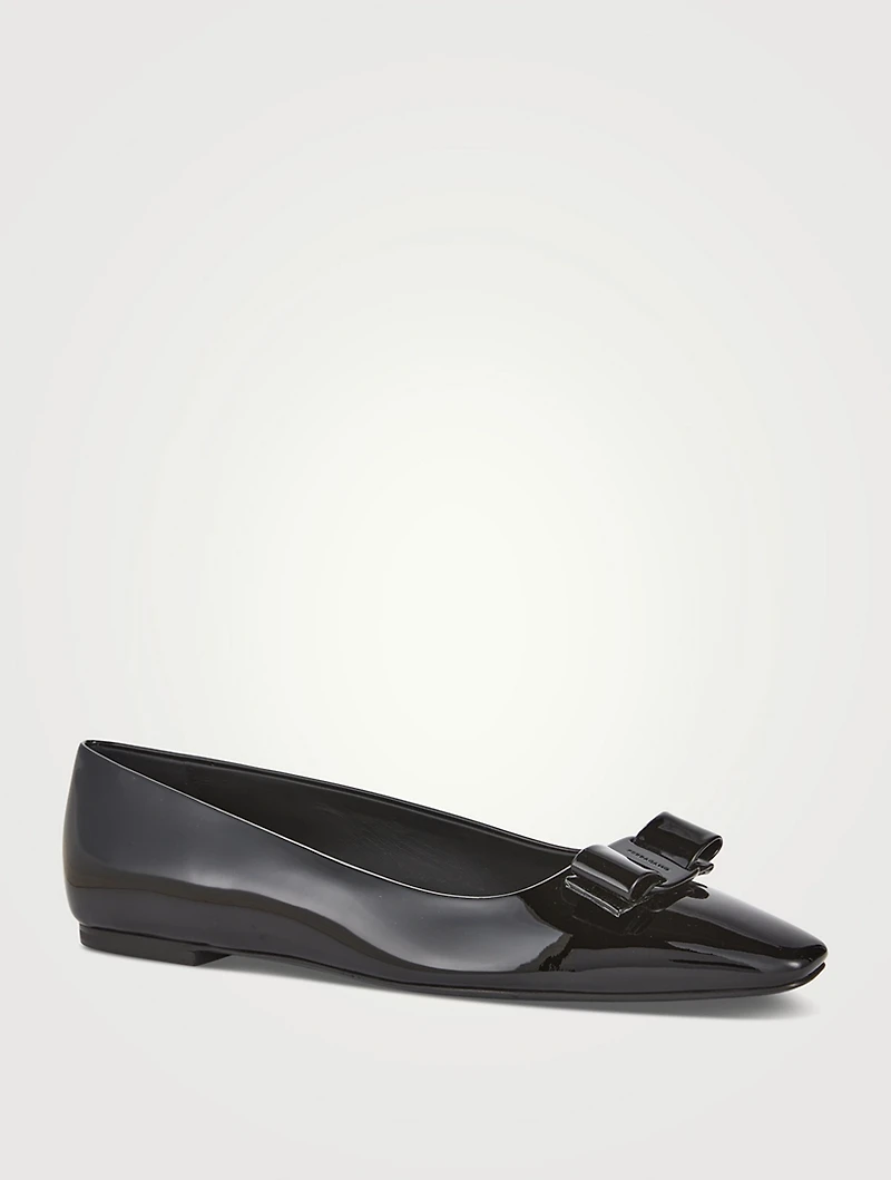 Vara Bow Patent Leather Ballet Flats