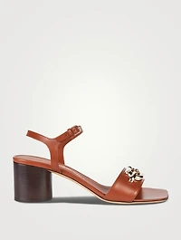 Gancini Leather Sandals