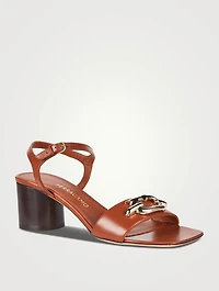 Gancini Leather Sandals