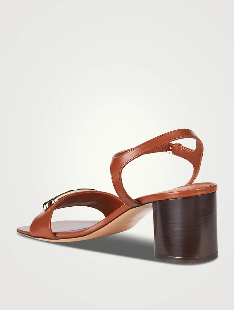 Gancini Leather Sandals