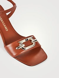 Gancini Leather Sandals