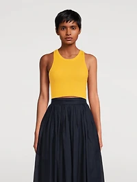 Cut-Out Wool Crop Top