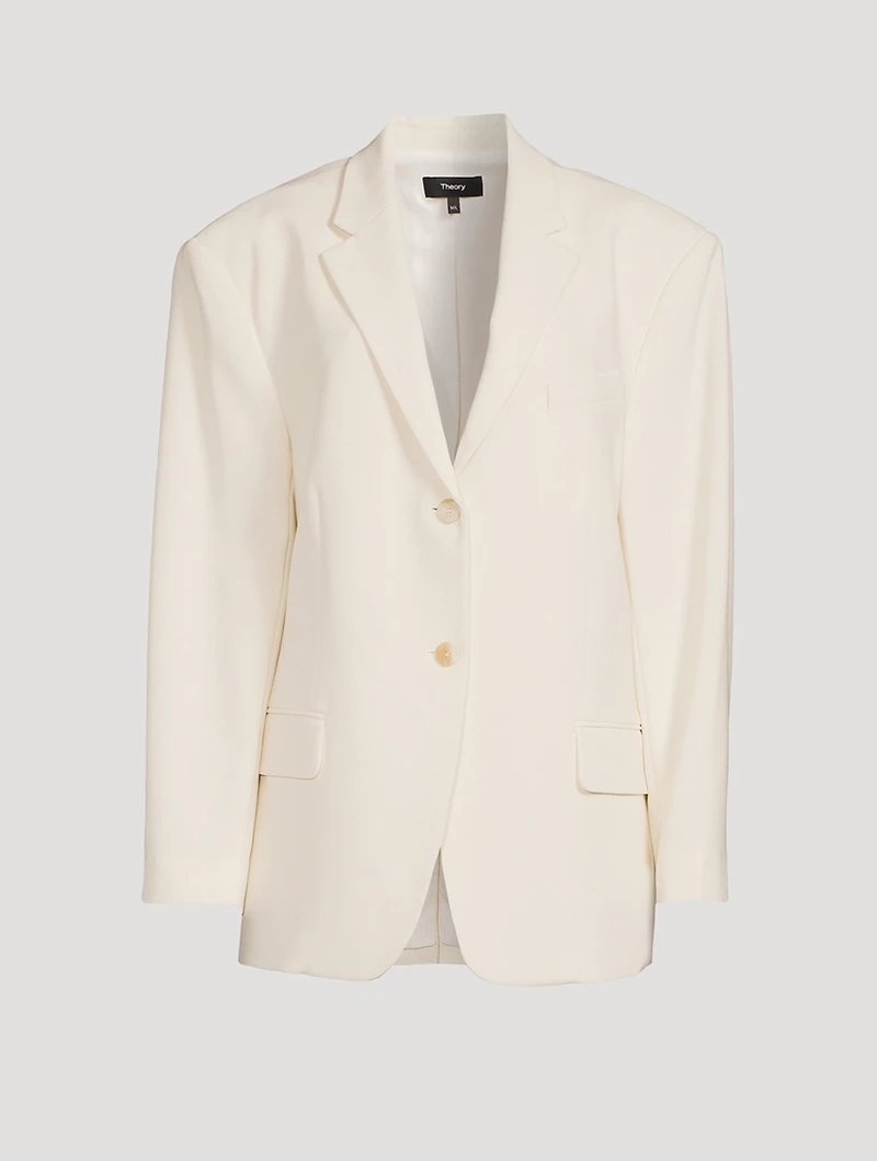 Oversized Admiral Crepe Blazer