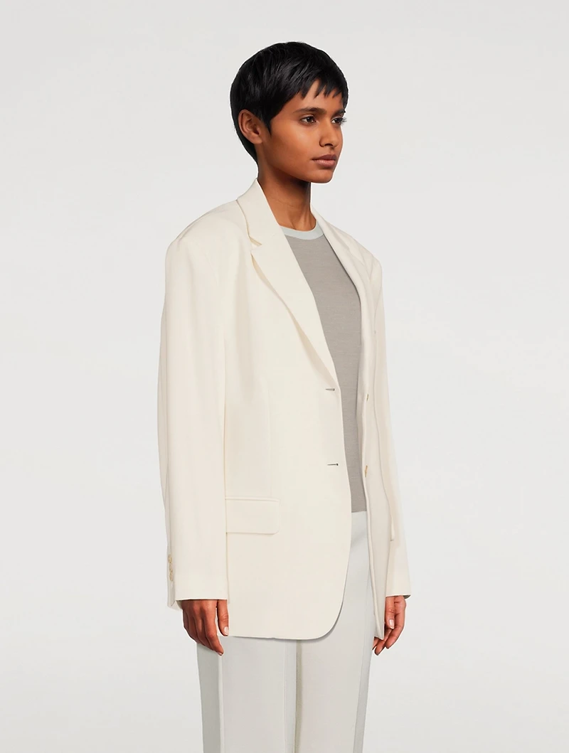 Oversized Admiral Crepe Blazer