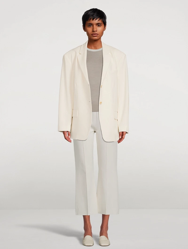 Oversized Admiral Crepe Blazer