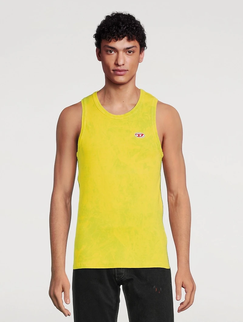 Cotton Stretch Acid-Wash Tank Top