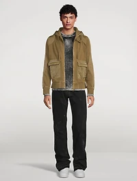 Cotton Hoodie With Nylon Accents