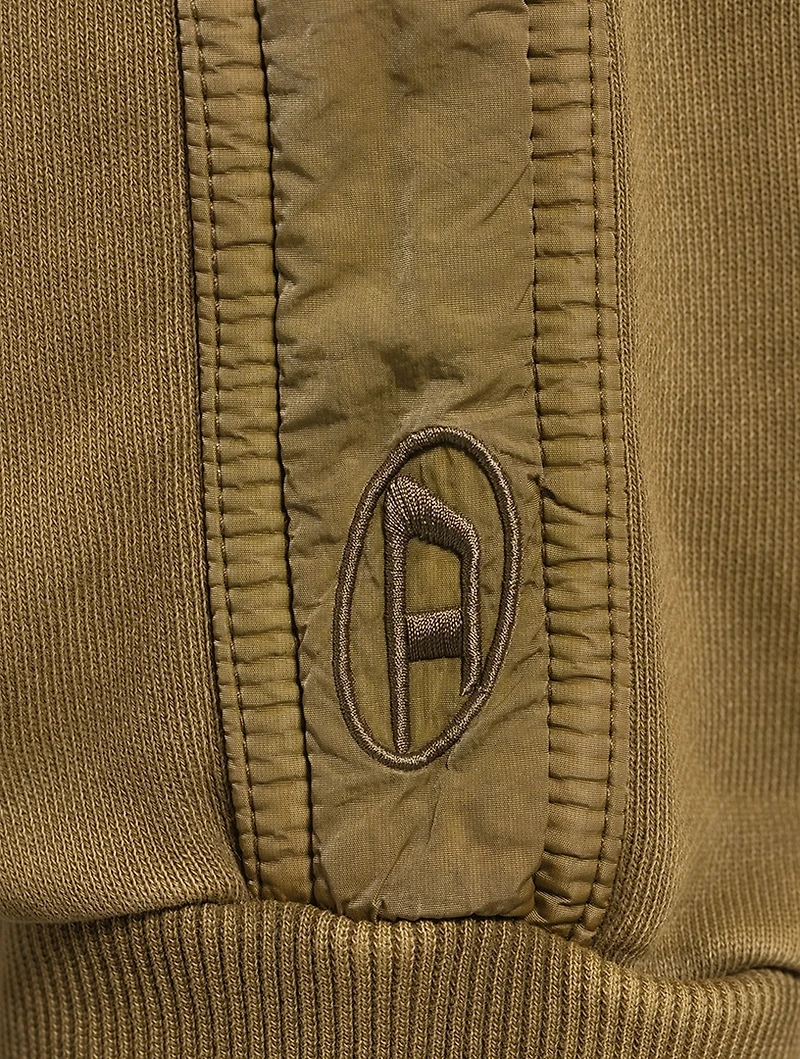 Cotton Hoodie With Nylon Accents