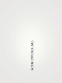 14K White Gold Alternating Shapes Band With Lab Grown Diamonds
