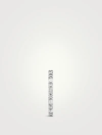 14K White Gold Alternating Shapes Band With Lab Grown Diamonds