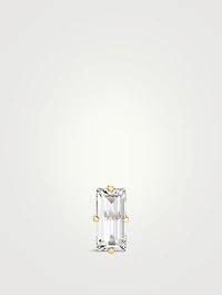 14K Gold Iconic Baguette Stud Earring With Lab Grown Diamond