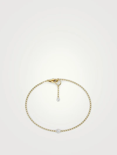 14K Gold Duo Lariat Bracelet With Lab Grown Diamonds