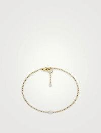 14K Gold Duo Lariat Bracelet With Lab Grown Diamonds
