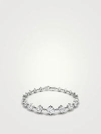 14K White Gold Linked Tennis Bracelet With Lab Grown Diamonds