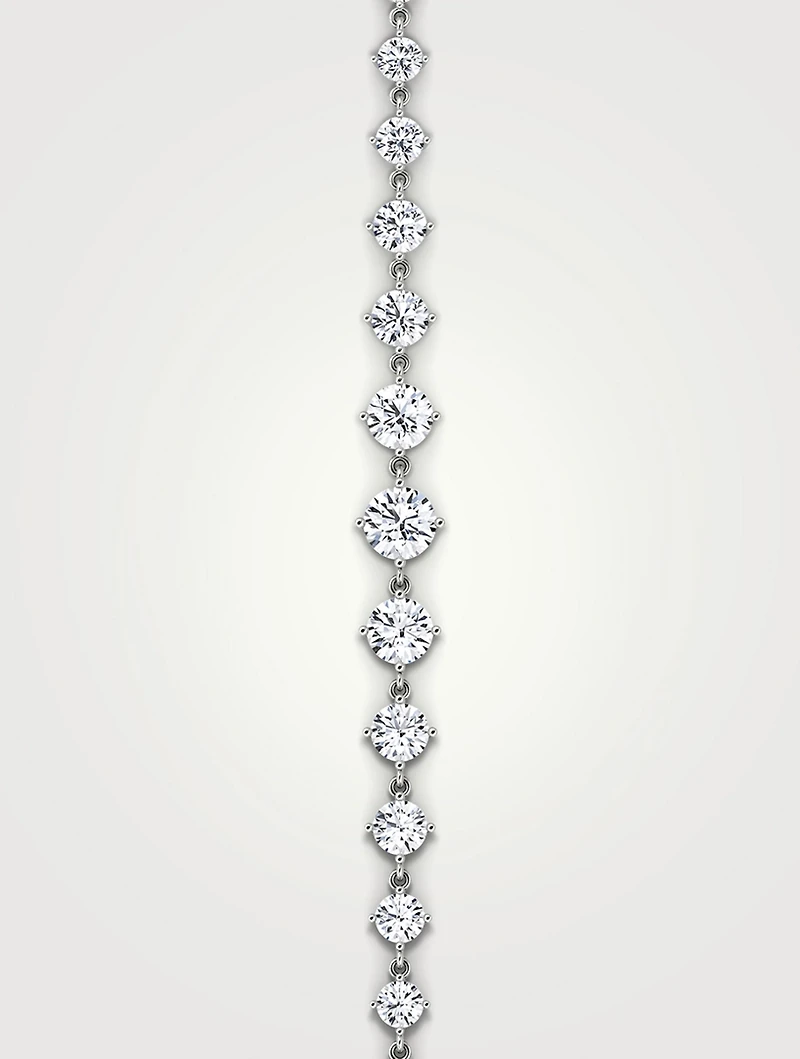 14K White Gold Linked Tennis Bracelet With Lab Grown Diamonds