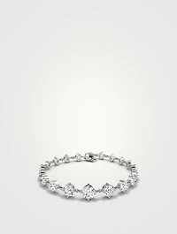 14K White Gold Linked Tennis Bracelet With Lab Grown Diamonds