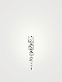 14K White Gold Linked Tennis Earring With Lab Grown Diamonds