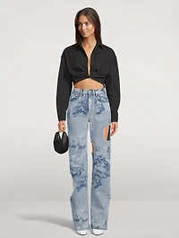 Sky Meteor Straight-Leg Jeans