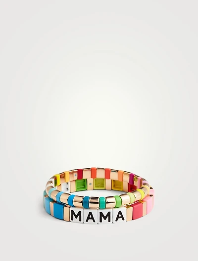 Mama Rainbow Bracelet Duo