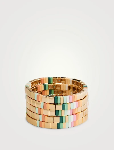 Set Of Five Golden Hour Bracelets