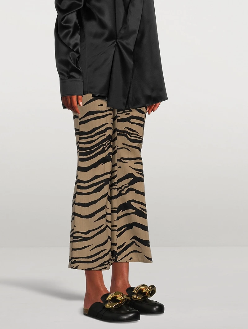 Chain Link Leather Loafer Mules