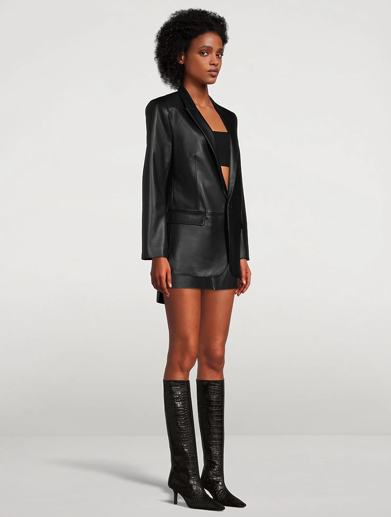 Caprice Leather Blazer