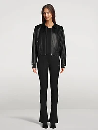 Jolene Leather Bomber Jacket