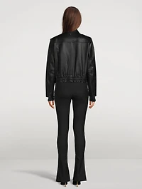 Jolene Leather Bomber Jacket