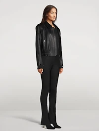 Jolene Leather Bomber Jacket