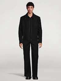 P-Prom Frayed Straight-Leg Pants