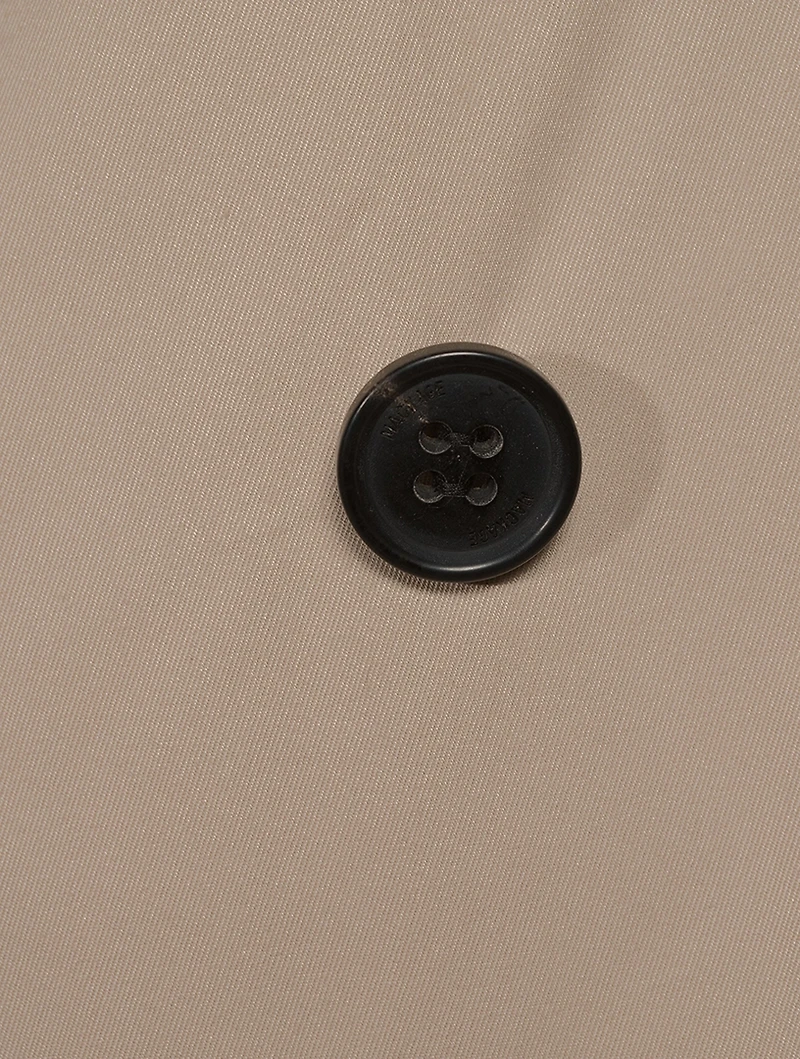 Trisha Double-Breasted Down Trench Coat