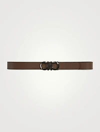 Gancini Leather Reversible Belt