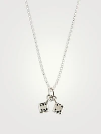 Silver Dice Pendant Necklace