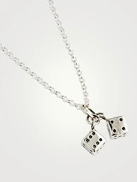 Silver Dice Pendant Necklace