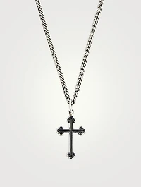 Extra Small Silver Traditional Cross Pendant Necklace