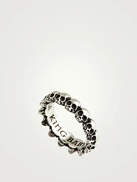 Silver Skull Infinity Ring