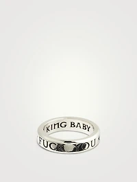 Silver Stackable F You Ring