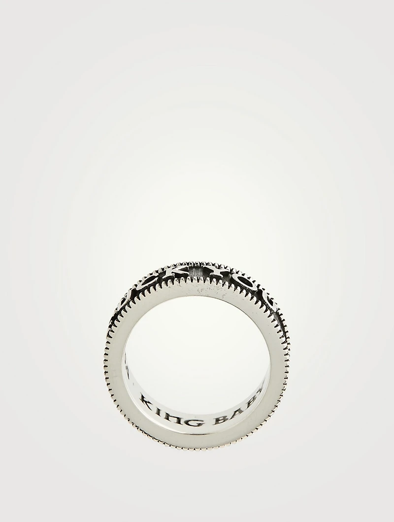 Silver Stackable Coin Edge F You Ring