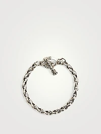 Small Silver Twisted Eight Link Bracelet