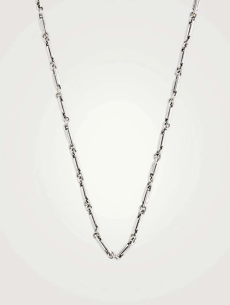 Small Silver 24-Inch Paperclip Necklace