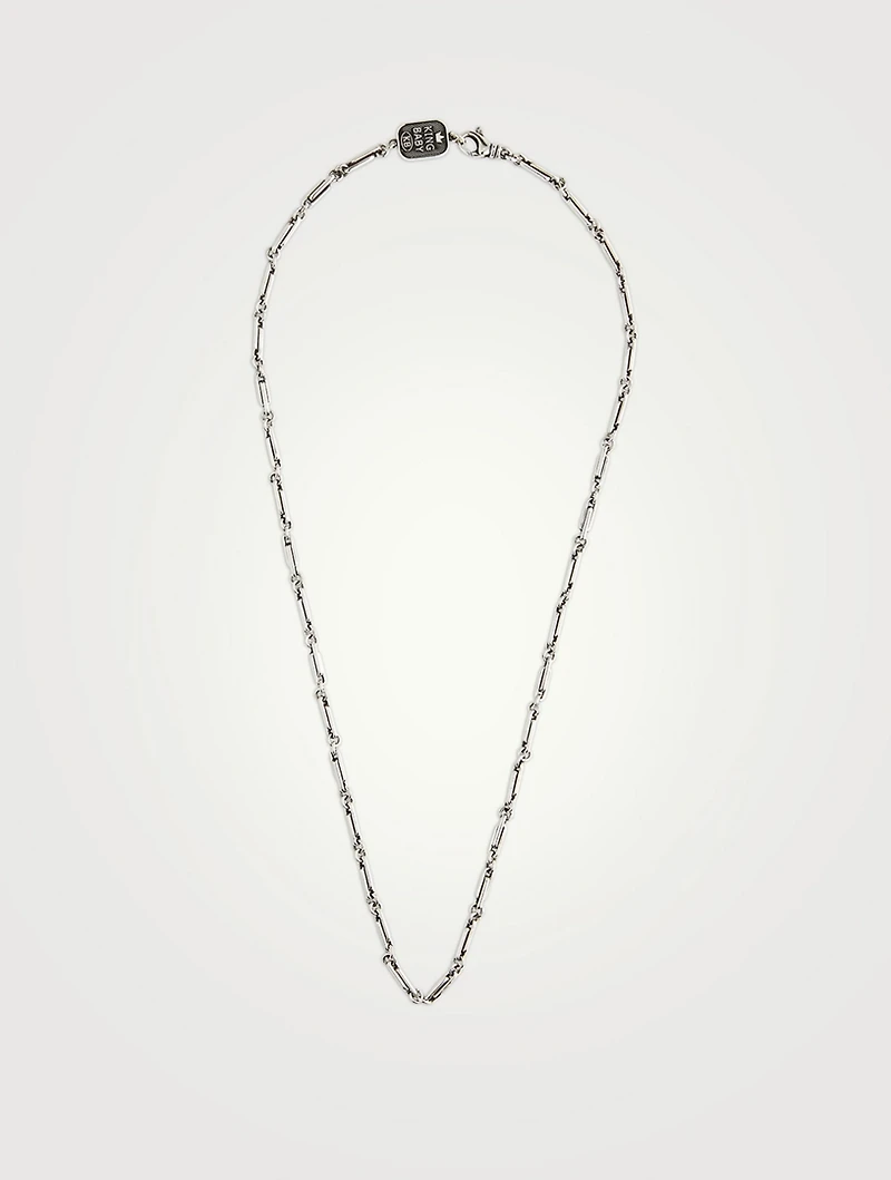 Small Silver 24-Inch Paperclip Necklace