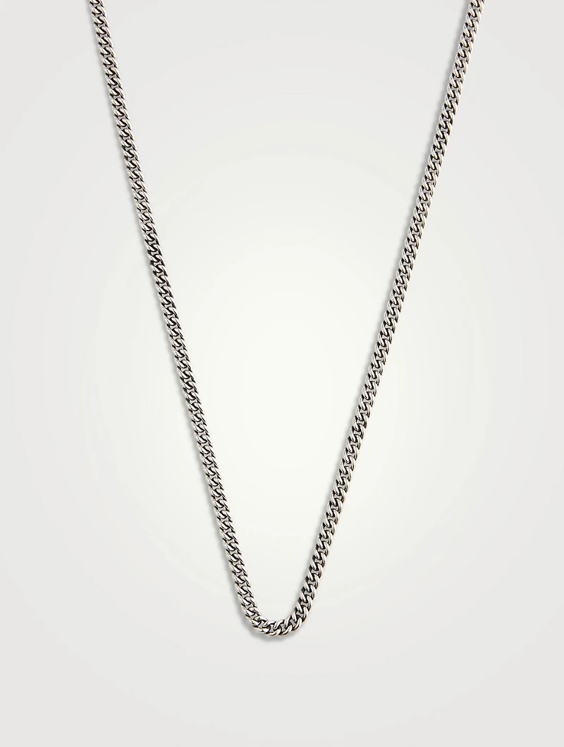 Silver Fine Curb Link Necklace