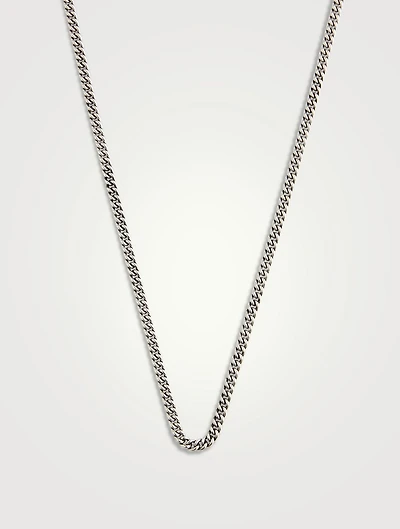 Silver Fine Curb Link Necklace