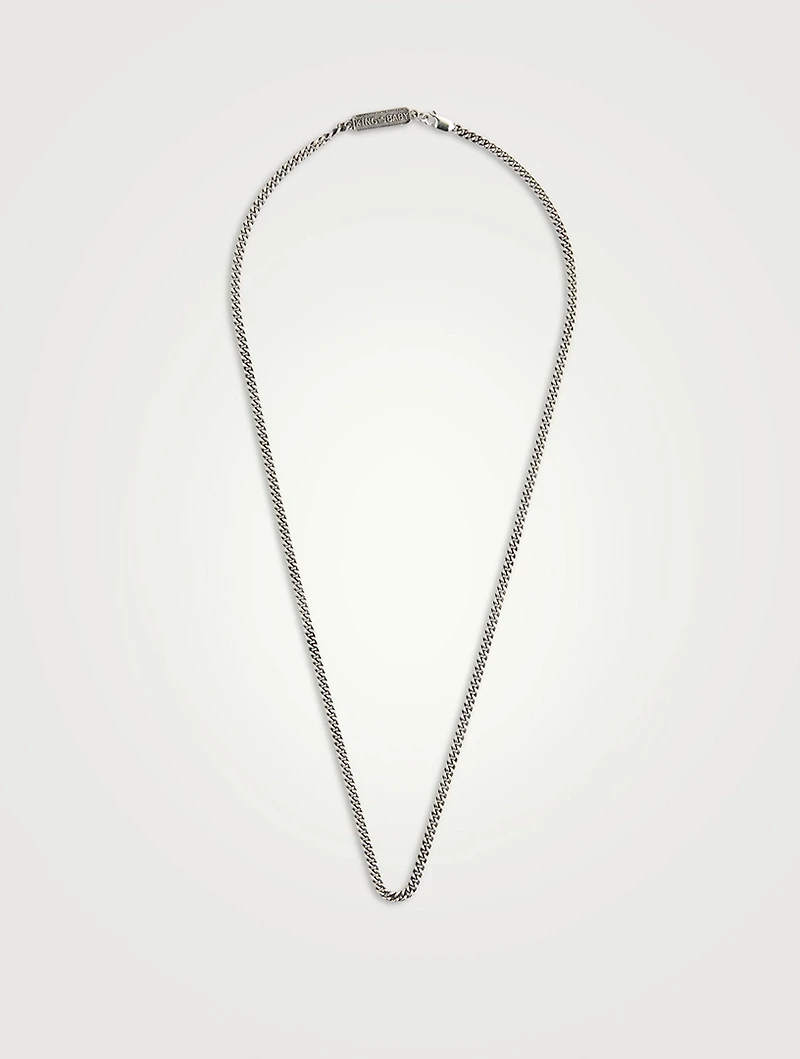 Silver Fine Curb Link Necklace