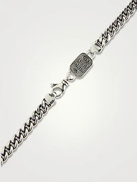 Large Silver Flat Curb Link Necklace