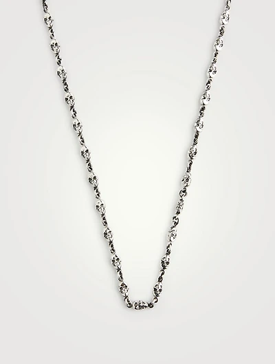 Small Silver Skull Chain Necklace