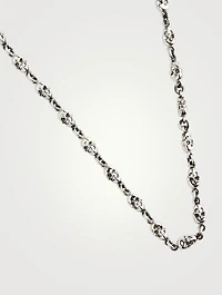 Small Silver Skull Chain Necklace
