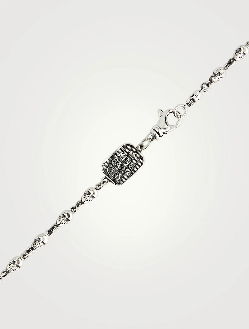 Small Silver Skull Chain Necklace